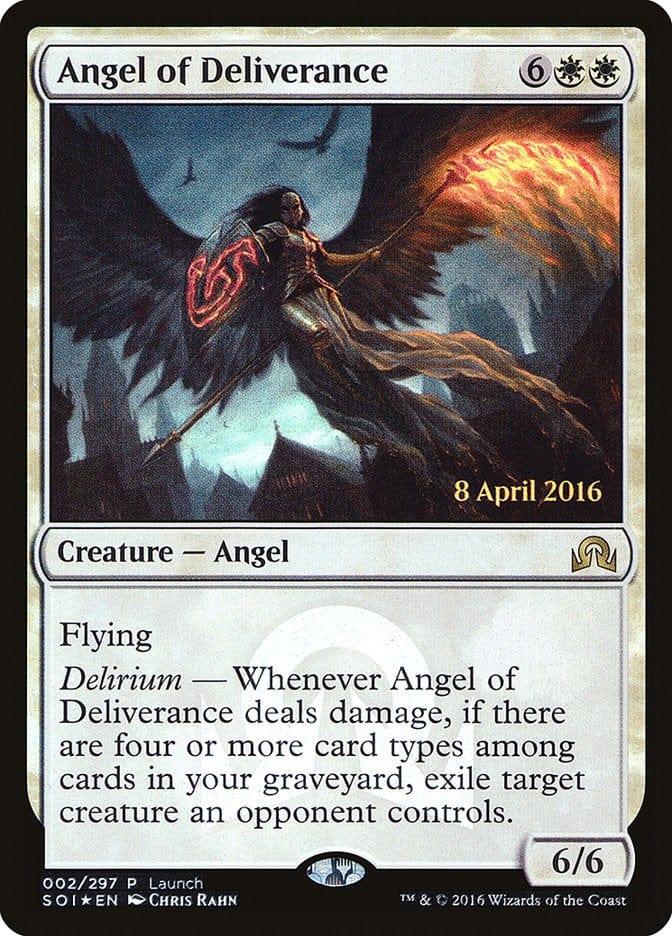 Magic: The Gathering MTG Single Angel of Deliverance (Prerelease) [Shadows over Innistrad Promos]