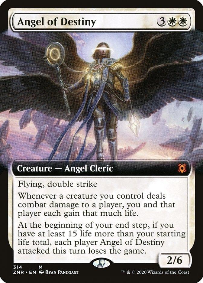 Magic: The Gathering MTG Single Angel of Destiny (Extended) [Zendikar Rising Extended Art]