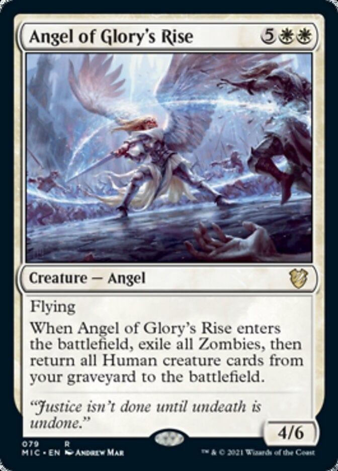 Magic: The Gathering MTG Single Angel of Glory's Rise [Innistrad: Midnight Hunt Commander]