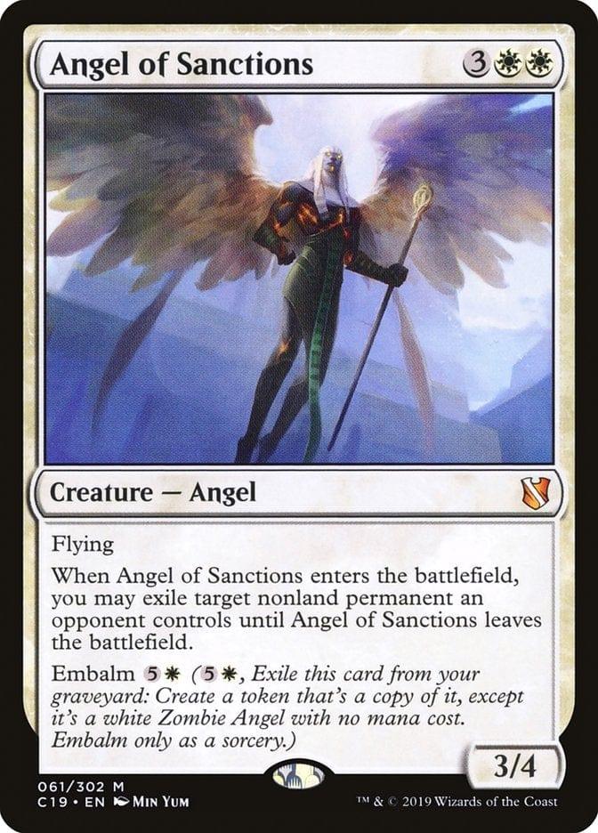 Magic: The Gathering MTG Single Angel of Sanctions [Commander 2019]