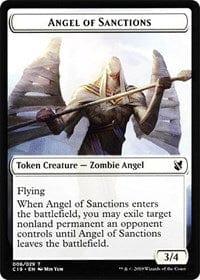 Magic: The Gathering MTG Single Angel of Sanctions // Horror Double-sided Token [Commander 2019]