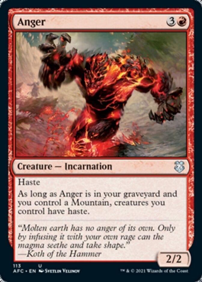 Magic: The Gathering MTG Single Anger [Dungeons & Dragons: Adventures in the Forgotten Realms Commander]