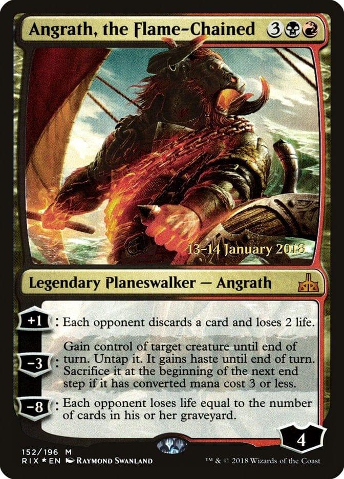 Magic: The Gathering MTG Single Angrath, the Flame-Chained [Rivals of Ixalan Prerelease Promos]