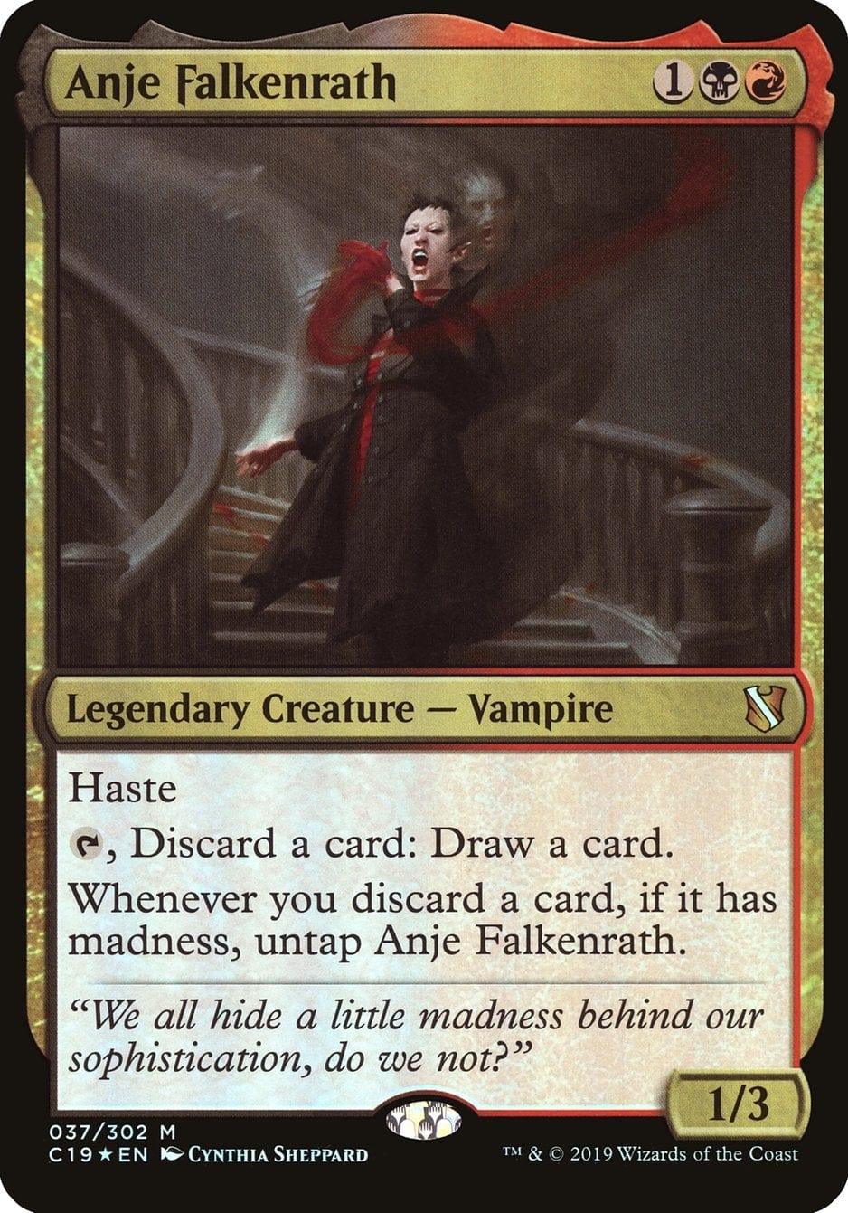 Magic: The Gathering MTG Single Anje Falkenrath (Oversized) [Commander 2019 Oversized]