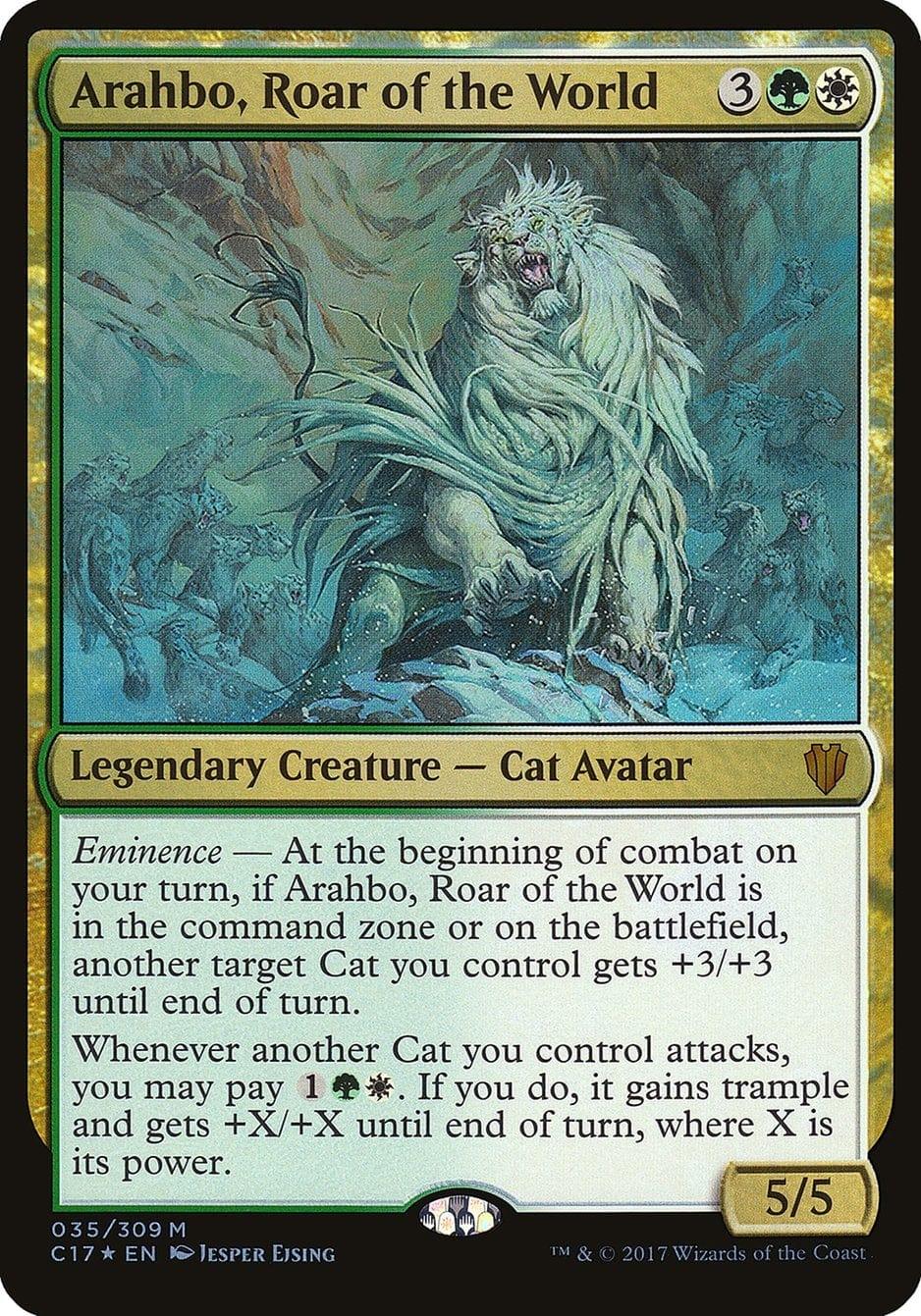 Magic: The Gathering MTG Single Arahbo, Roar of the World (Oversized) [Commander 2017 Oversized]