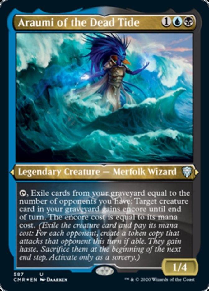 Magic: The Gathering MTG Single Araumi of the Dead Tide [Commander Legends Etched]