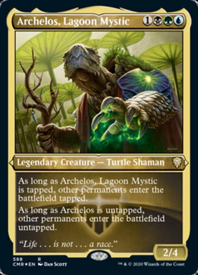 Magic: The Gathering MTG Single Archelos, Lagoon Mystic [Commander Legends Etched]