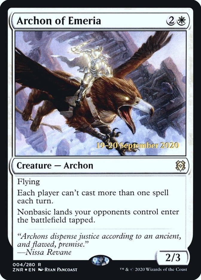 Magic: The Gathering MTG Single Archon of Emeria [Zendikar Rising Prerelease Promos]