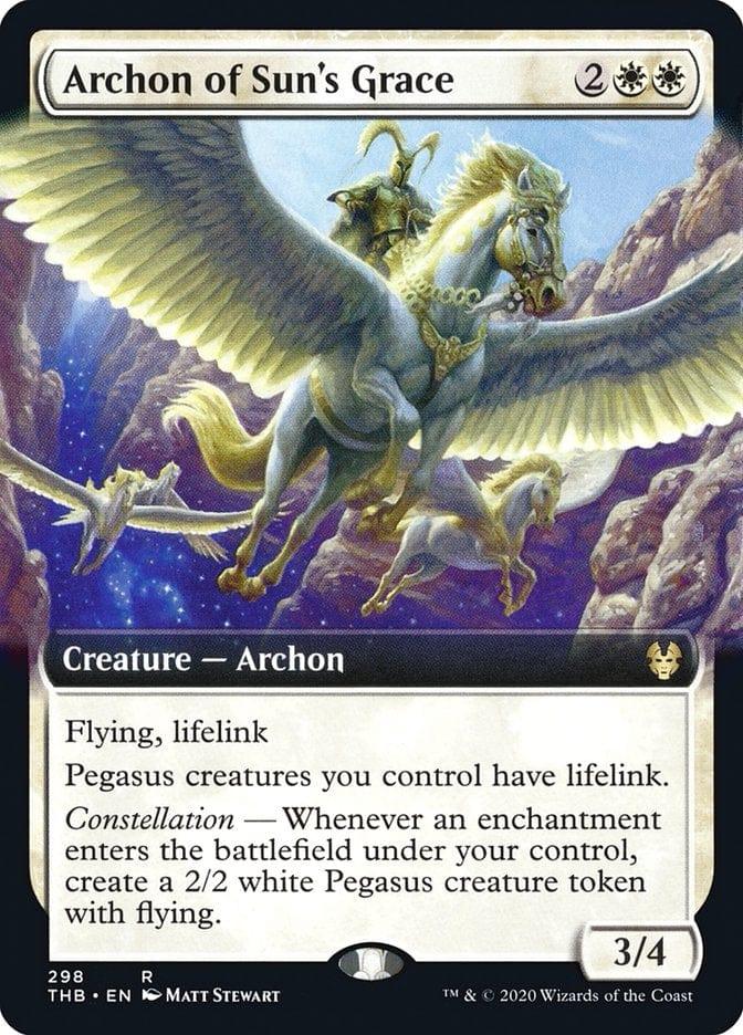 Magic: The Gathering MTG Single Archon of Sun's Grace (Extended) [Theros Beyond Death]