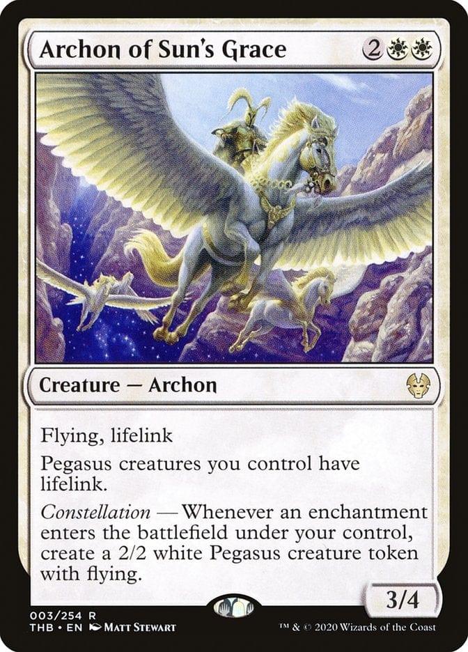 Magic: The Gathering MTG Single Archon of Sun's Grace [Theros Beyond Death]
