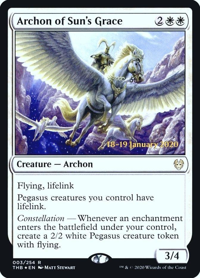 Magic: The Gathering MTG Single Archon of Sun's Grace [Theros Beyond Death Prerelease Promos]