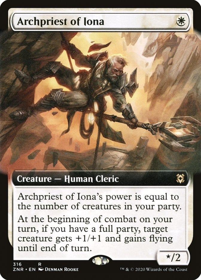 Magic: The Gathering MTG Single Archpriest of Iona (Extended) [Zendikar Rising Extended Art]