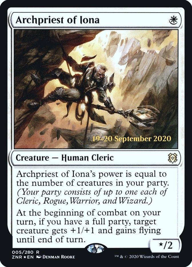 Magic: The Gathering MTG Single Archpriest of Iona [Zendikar Rising Prerelease Promos]