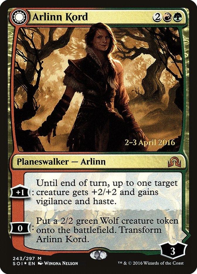 Magic: The Gathering MTG Single Arlinn Kord // Arlinn, Embraced by the Moon [Shadows over Innistrad Prerelease Promos]