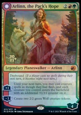 Magic: The Gathering MTG Single Arlinn, the Pack's Hope // Arlinn, the Moon's Fury [Innistrad: Midnight Hunt Prerelease Promos]