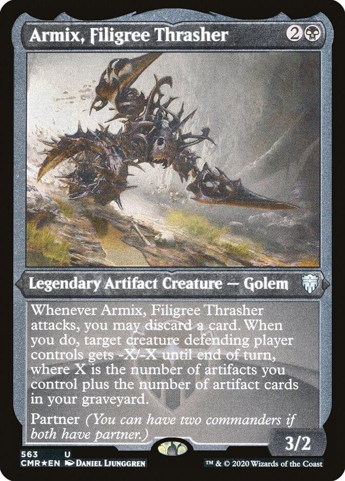 Magic: The Gathering MTG Single Armix, Filigree Thrasher [Commander Legends Etched]