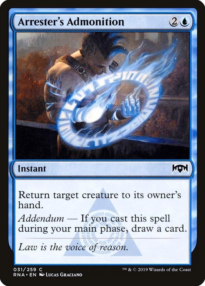 Magic: The Gathering MTG Single Arrester's Admonition [Ravnica Allegiance]