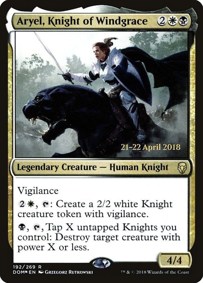 Magic: The Gathering MTG Single Aryel, Knight of Windgrace  [Dominaria Prerelease Promos]