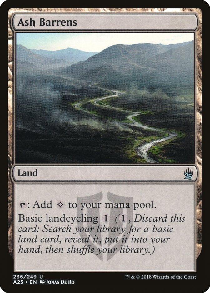 Magic: The Gathering MTG Single Ash Barrens [Masters 25]