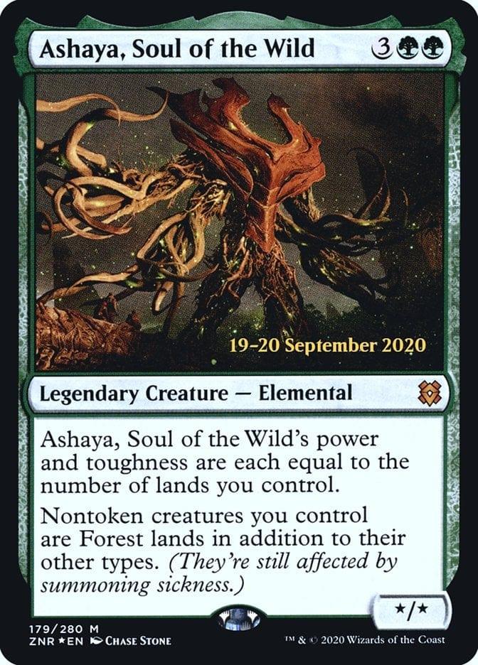 Magic: The Gathering MTG Single Ashaya, Soul of the Wild [Zendikar Rising Prerelease Promos]