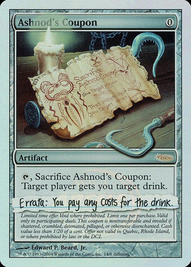 Magic: The Gathering MTG Single Ashnod's Coupon [Arena League 2004]