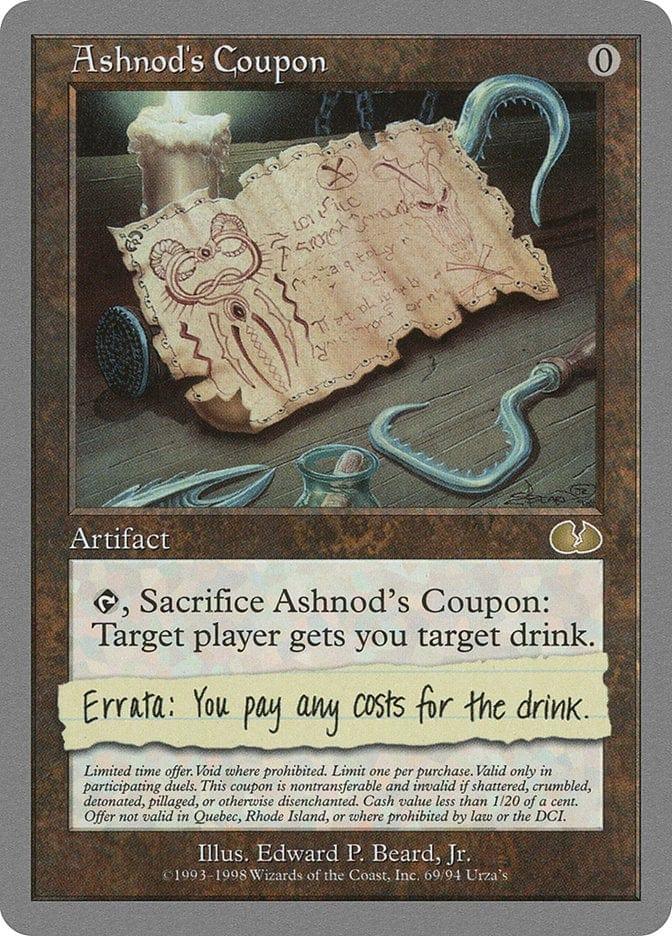 Magic: The Gathering MTG Single Ashnod's Coupon [Unglued]