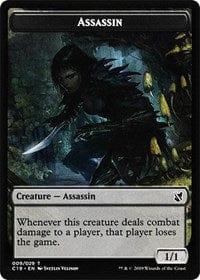 Magic: The Gathering MTG Single Assassin // Morph Double-sided Token [Commander 2019]