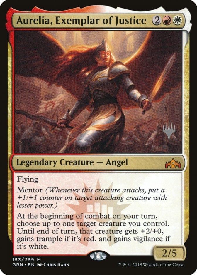 Magic: The Gathering MTG Single Aurelia, Exemplar of Justice (Promo Pack) [Guilds of Ravnica Promos]