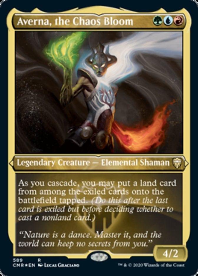Magic: The Gathering MTG Single Averna, the Chaos Bloom [Commander Legends Etched]