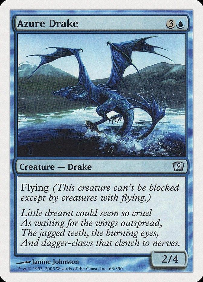 Magic: The Gathering MTG Single Azure Drake [Ninth Edition]