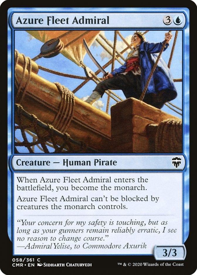 Magic: The Gathering MTG Single Azure Fleet Admiral [Commander Legends]