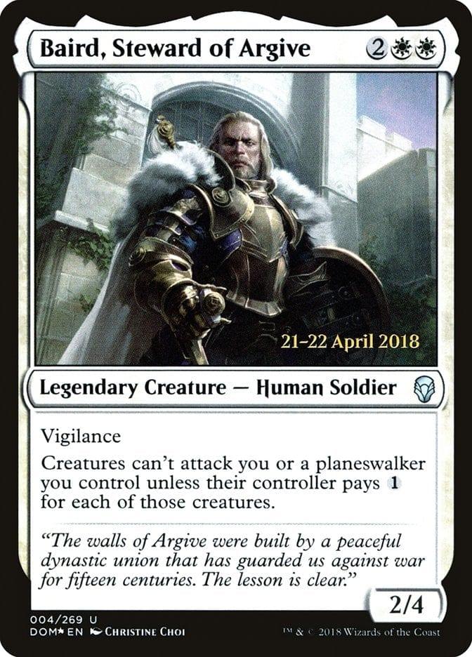 Magic: The Gathering MTG Single Baird, Steward of Argive  [Dominaria Prerelease Promos]