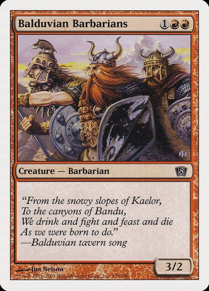 Magic: The Gathering MTG Single Balduvian Barbarians [Eighth Edition]