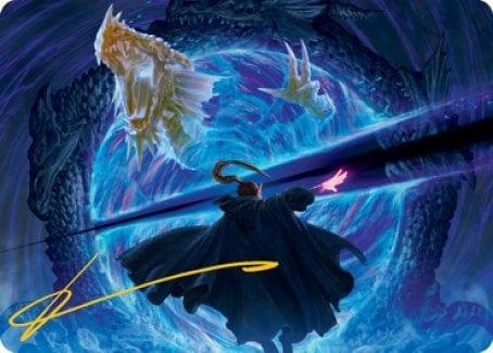 Magic: The Gathering MTG Single Bar the Gate Art Card (Gold-Stamped Signature) [Dungeons & Dragons: Adventures in the Forgotten Realms Art Series]