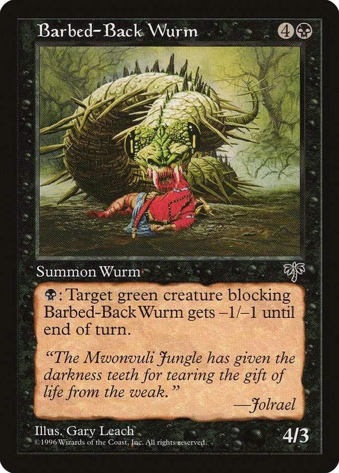 Magic: The Gathering MTG Single Barbed-Back Wurm [Mirage]