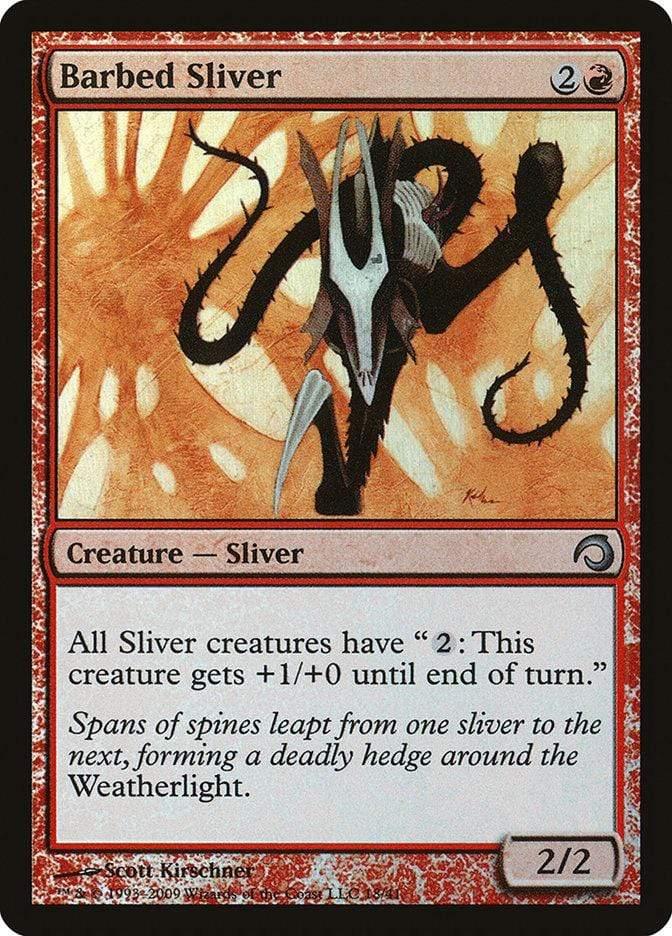 Magic: The Gathering MTG Single Barbed Sliver [Premium Deck Series: Slivers]