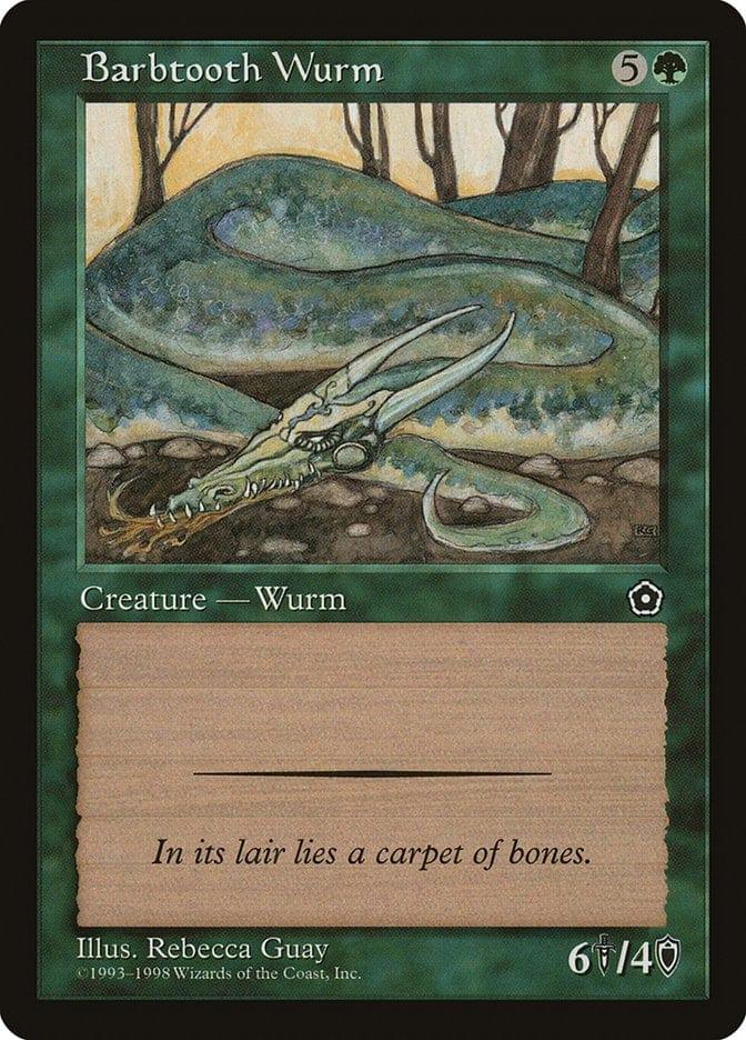 Magic: The Gathering MTG Single Barbtooth Wurm [Portal Second Age]
