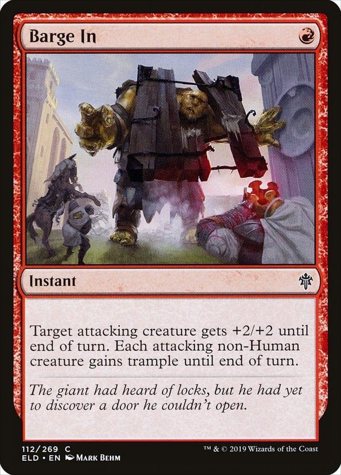 Magic: The Gathering MTG Single Barge In [Throne of Eldraine]