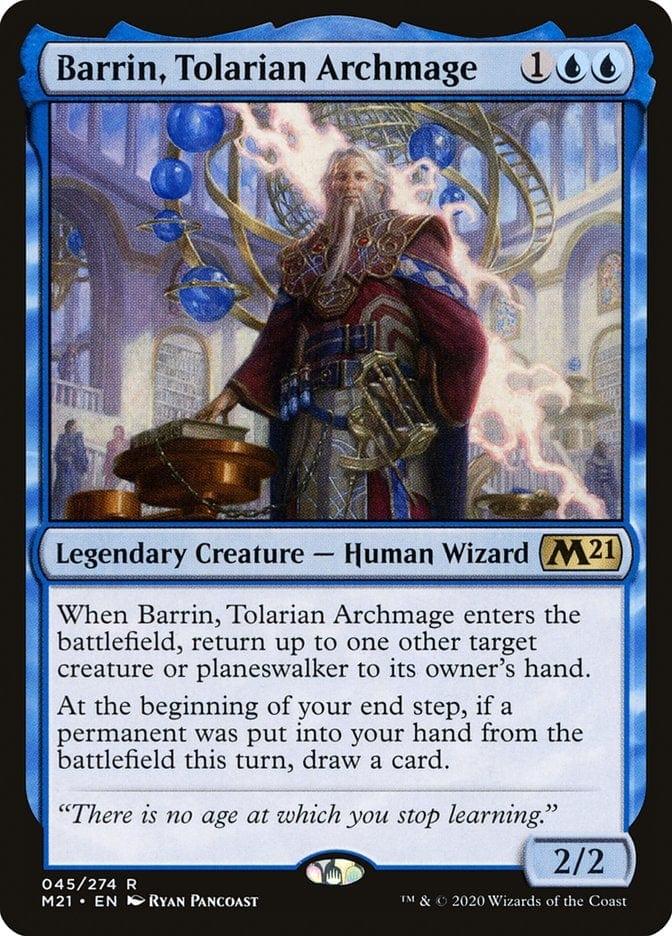 Magic: The Gathering MTG Single Barrin, Tolarian Archmage [Core Set 2021]
