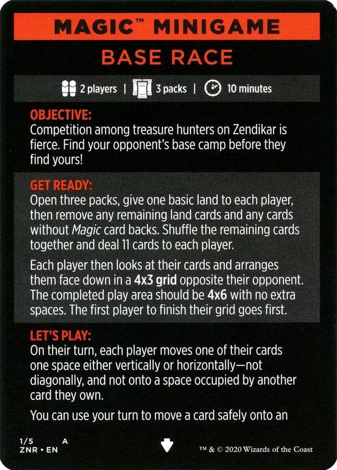 Magic: The Gathering MTG Single Base Race (Magic Minigame) [Zendikar Rising Minigame]