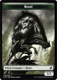 Magic: The Gathering MTG Single Beast (013) // Wurm Double-sided Token [Commander 2019]