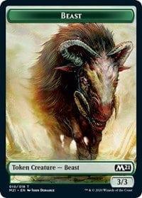 Magic: The Gathering MTG Single Beast // Insect Double-sided Token (Challenger 2021) [Unique and Miscellaneous Promos]