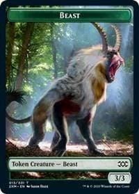 Magic: The Gathering MTG Single Beast // Thopter (026) Double-sided Token [Double Masters]