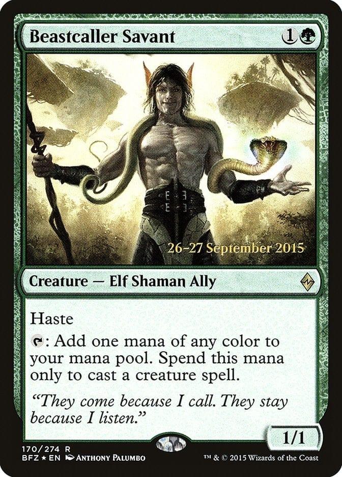 Magic: The Gathering MTG Single Beastcaller Savant  [Battle for Zendikar Prerelease Promos]