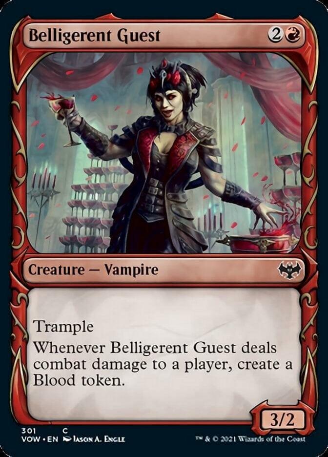 Magic: The Gathering MTG Single Belligerent Guest (Showcase Fang Frame) [Innistrad: Crimson Vow]