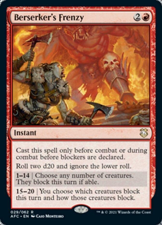 Magic: The Gathering MTG Single Berserker's Frenzy [Dungeons & Dragons: Adventures in the Forgotten Realms Commander]