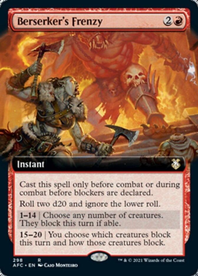Magic: The Gathering MTG Single Berserker's Frenzy (Extended) [Dungeons & Dragons: Adventures in the Forgotten Realms Commander]