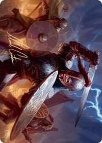 Magic: The Gathering MTG Single Beskir Shieldmate Art Card (Gold-Stamped Signature) [Kaldheim: Art Series]