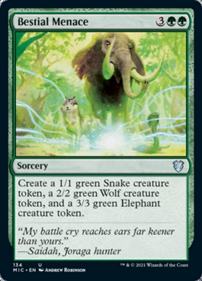 Magic: The Gathering MTG Single Bestial Menace [Innistrad: Midnight Hunt Commander]