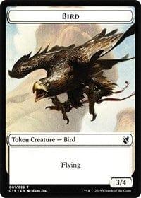 Magic: The Gathering MTG Single Bird (001) // Sculpture Double-sided Token [Commander 2019]